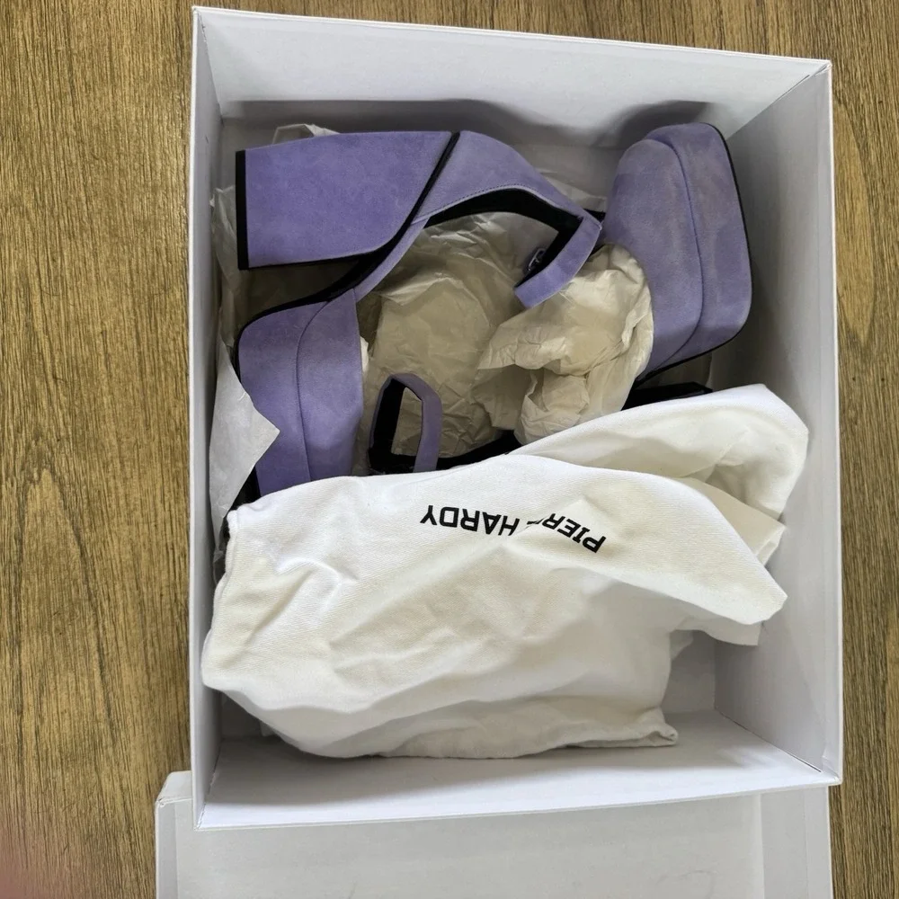 Pierre‎ Hardy Lavender Purple Suede Platform Pumps 6.5 US 120mm